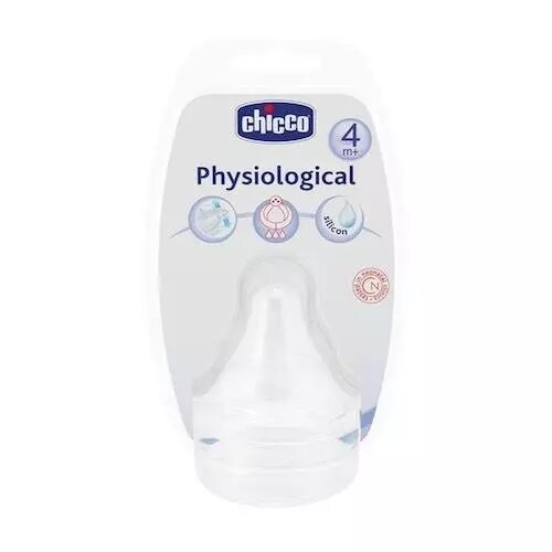 Chicco соска силик. 4мес.+ быстрый поток 5081 2 шт. well-being
