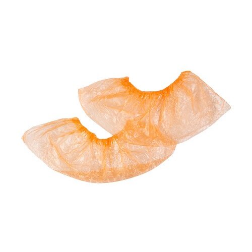 Бахилы медицинские экстра с двойной резинкой 30 мкм оранжевые 1 шт.