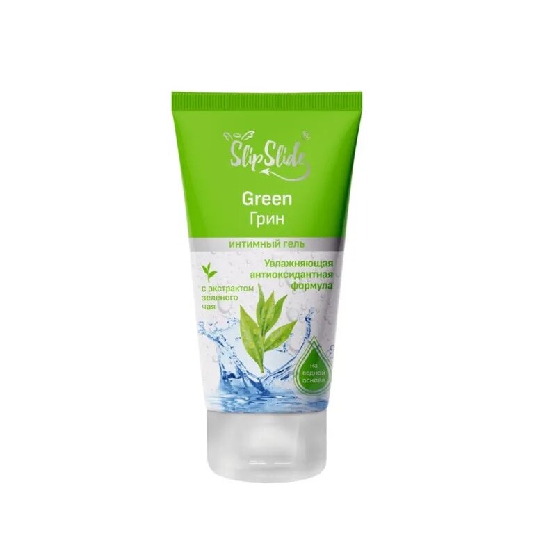 Интимный гель-смазка СлипСлайд (SlipSlide) Green увлажняющий антиоксидантная формула экстракт зеленого чая 50 мл