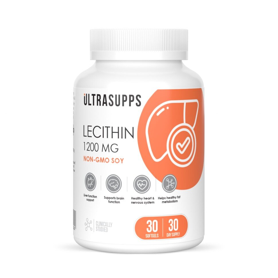 Лецитин UltraSupps капсулы 1200 мг 30 шт.