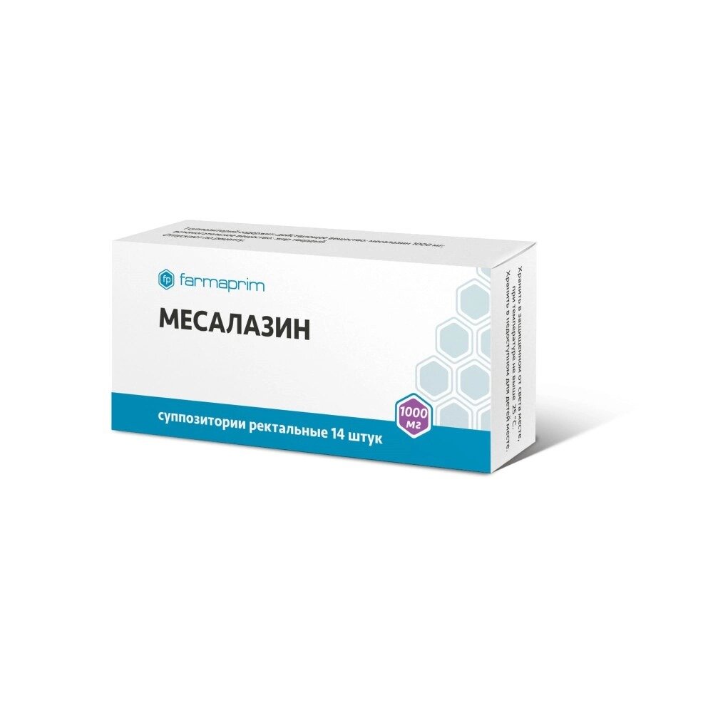 Месалазин суппозитории ректальные 1000 мг 14 шт.