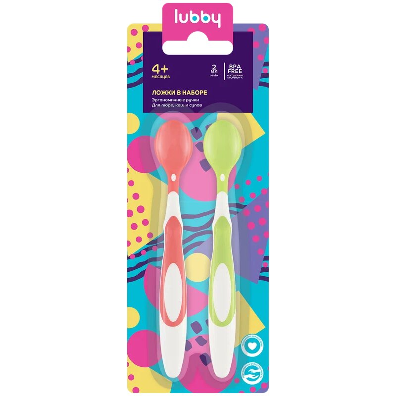 Ложки в наборе Лабби (Lubby) 4мес.+ 28499 2 шт.