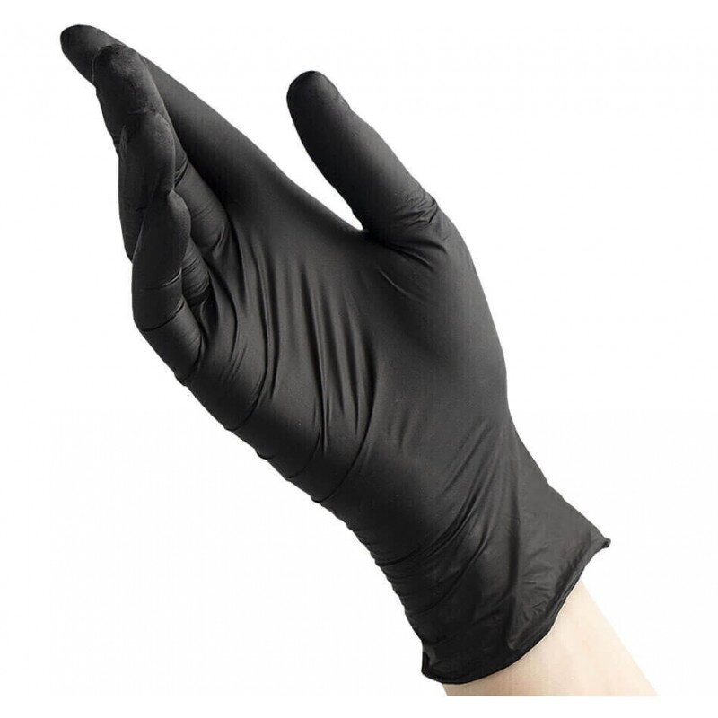 Benovy перчатки смотровые н/стер. нитриловые неопудренные текстурированные черные размер s 1 шт. пара