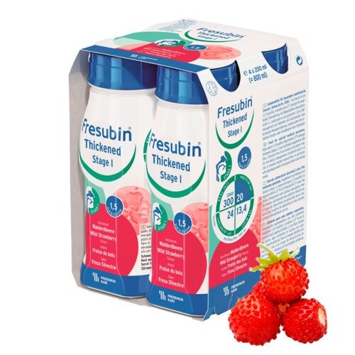 Фребини Энергия напиток с пищевыми волокнами со вкусом клубники 200 мл флаконы 4 шт.