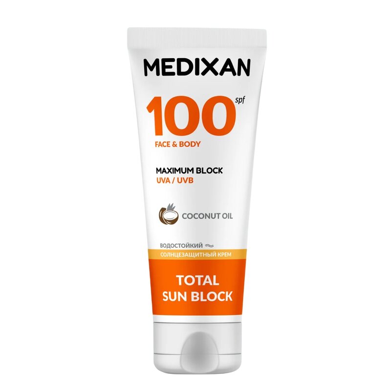 Крем для лица и тела солнцезащитный Medixan SPF100 100 мл