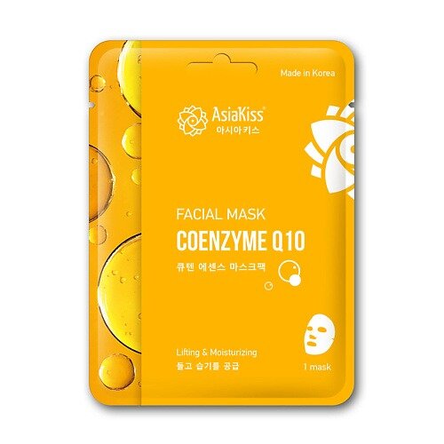 AsiaKiss Тканевая маска для лица с коэнзимом Q10 25 г