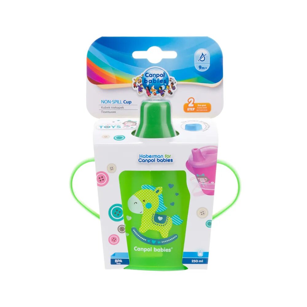 Поильник-непроливайка с целевым клапаном toys Canpol babies зеленый 31/200 250989192 250 мл