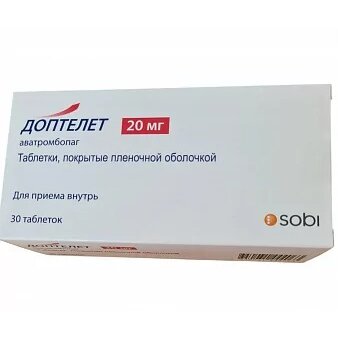 Доптелет таблетки 20 мг 30 шт.