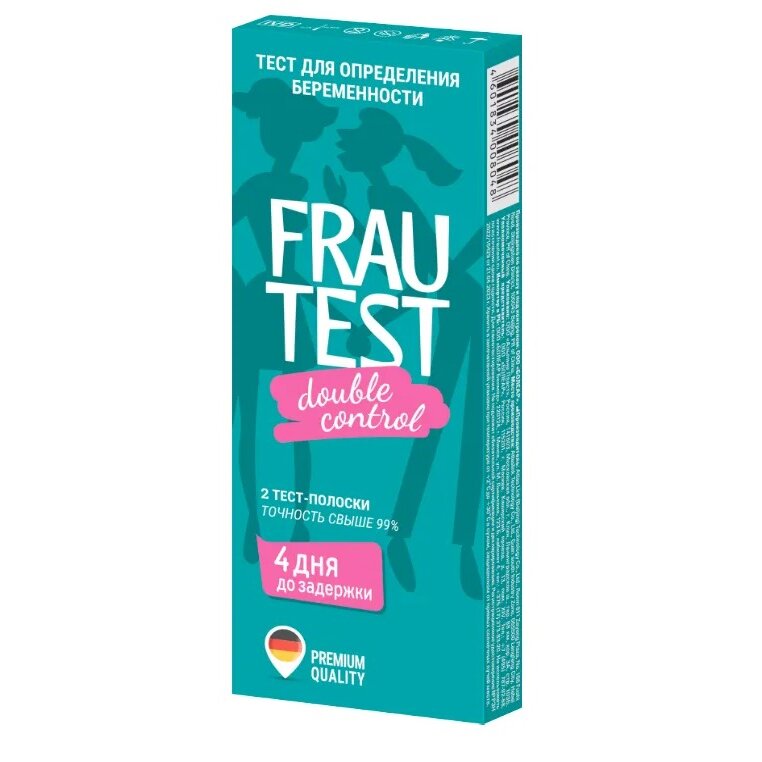 Тест Frautest Double Control для определения беременности 10 мМЕ/мл 2 шт.