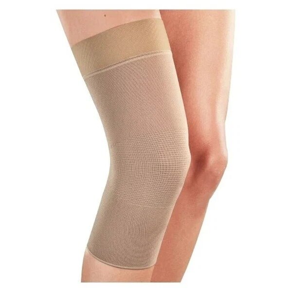 Бандаж на коленный сустав Medi elastic knee support с силиконовым ободком бежевый размер 7 арт 602