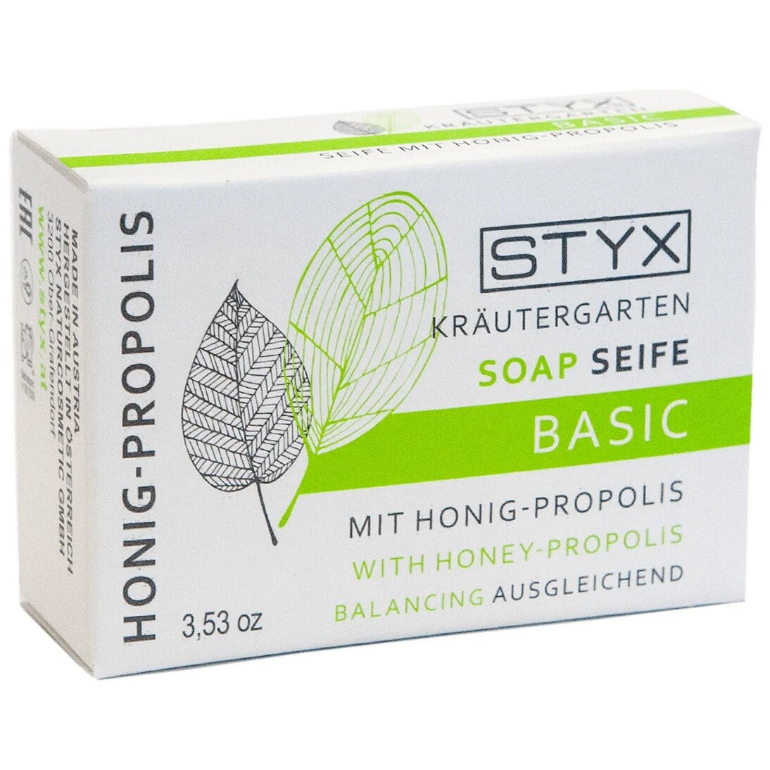 Мыло кусковое STYX Мёд-Прополис 100 г