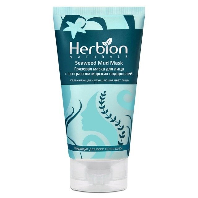 Маска грязевая для лица Herbion naturals очищающая с экстрактом морских водорослей 100 мл