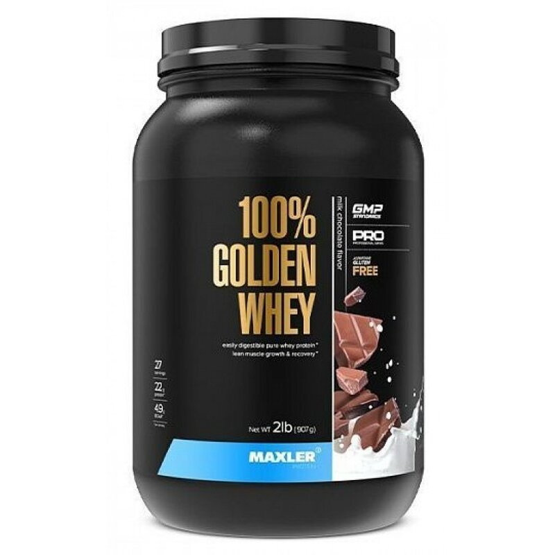 Протеин 100% Макслер (Maxler) Golden Whey 2 lb молочный шоколад 907 г