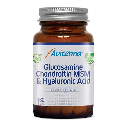 Глюкозамин Хондроитин MSM и гиалуроновая кислота Авиценна таблетки 60 шт.