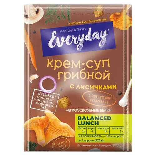 Крем-суп Everyday грибной с лисичками/пшеничными сухариками 25 г