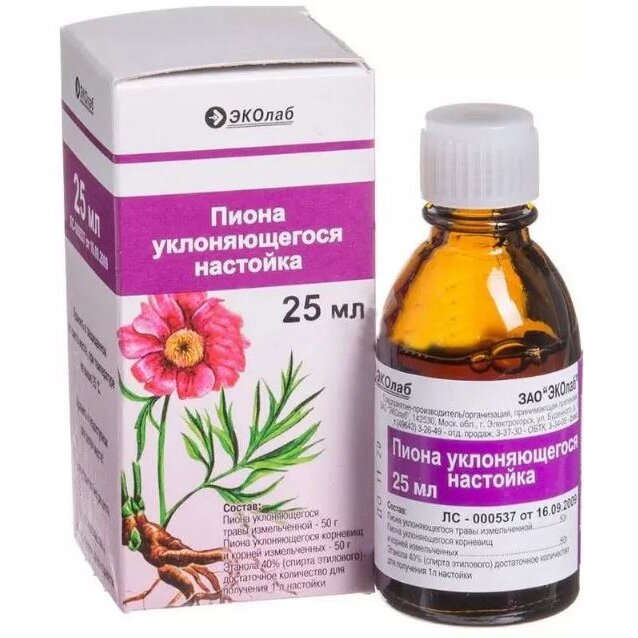 Пиона уклоняющегося настойка 25 мл