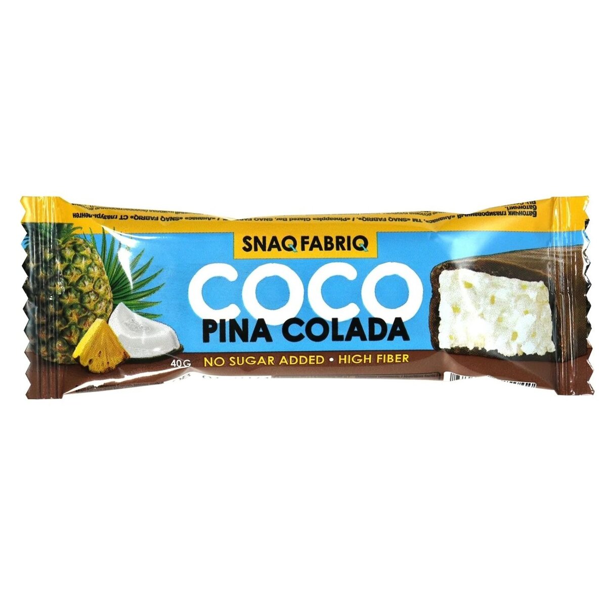 Батончик кокосовый глазированный Snaq Fabriq Coco Pina Colada ананас 40 г