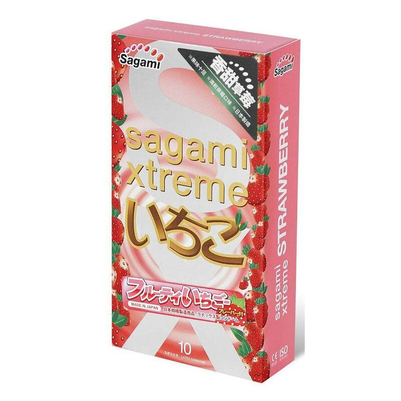 Презерватив "Сагами" Экстрим аромат клубники 10 шт.
