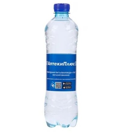 Вода питьевая Аптеки Плюс без газа 0,5 л
