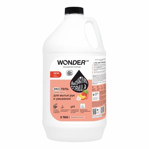 Экогель для мытья рук и умывания Wonder lab розовые персики 3.78 л