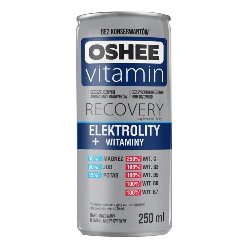 Напиток газированный Oshee Vitamin D+K Мята-Лайм-Лимон 250 мл