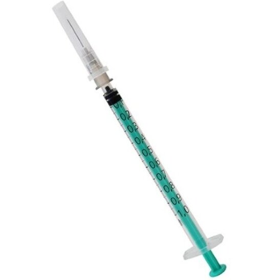 Шприц туберкулиновый 3-х компонентный премиум МПК Елец 1 мл с иглой луер 0.4х12мм u-100 100 шт.