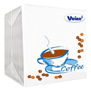Салфетки бумажные Linia veiro кофе однослойные 100 шт.