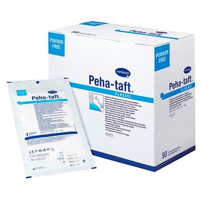 Перчатки Hartmann peha-taft смотровые латексные стер. classic микротекстурированные р.7.5 50 пар