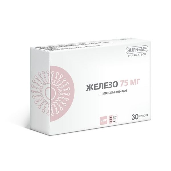 Липосомальное железо Supreme Pharmatech капсулы 30 шт.