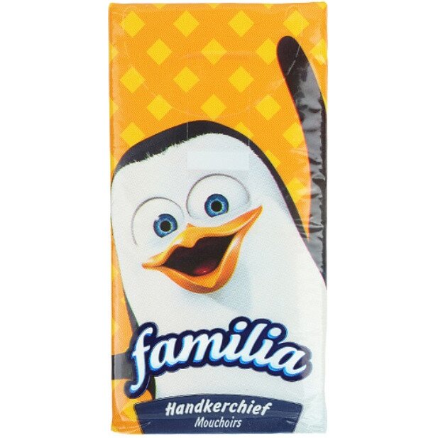 Платочки носовые бумажные Familia 3-слойные 10 шт.