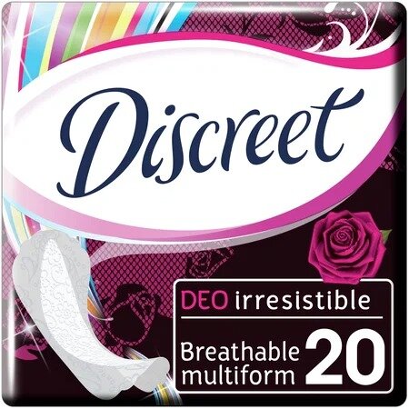 Прокладки ежедневные Дискрит (Discreet) Deo Irresistible Multiform 20 шт.