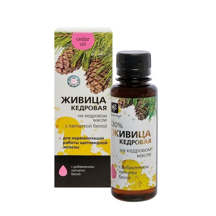 Живица кедровая на кедровом масле с лапчаткой 100 мл