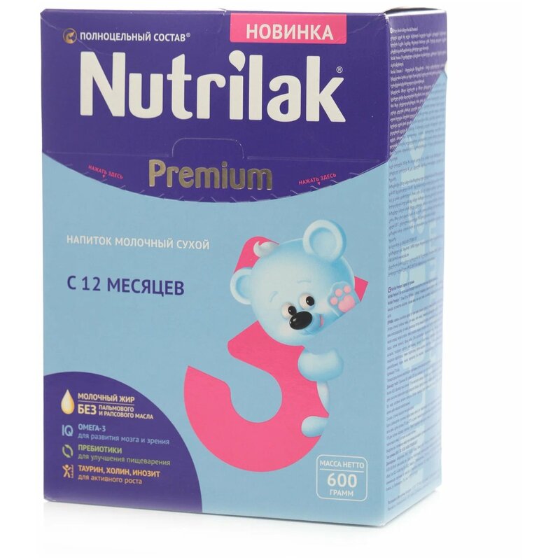 Смесь сухая молочная Nutrilak 3 Premium с 12 мес. 350 г