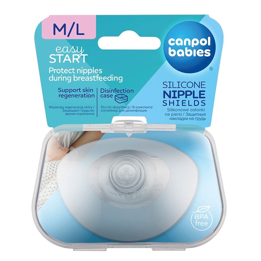 Накладки на грудь Canpol babies для кормления силиконовые размер M/L