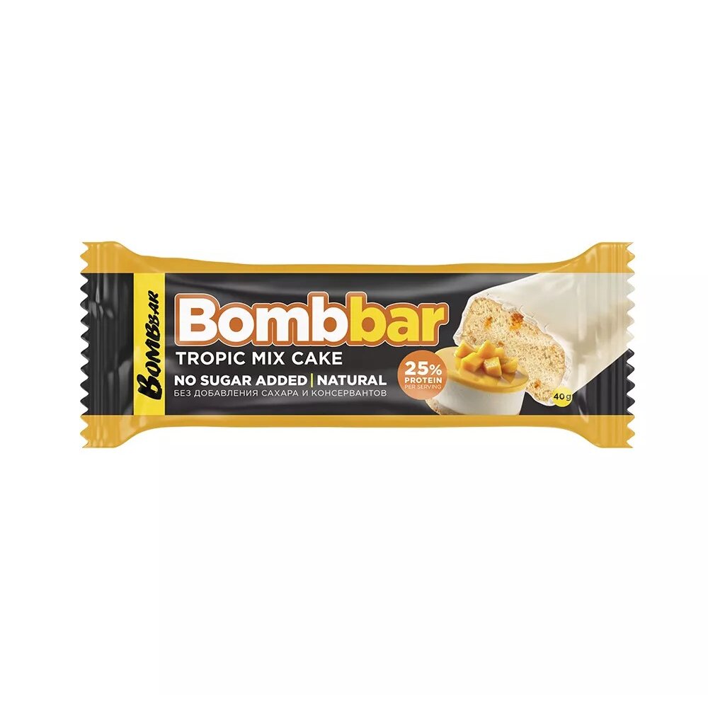 Батончик глазированный Бомбар (BombBar) торт моккачино 40 г