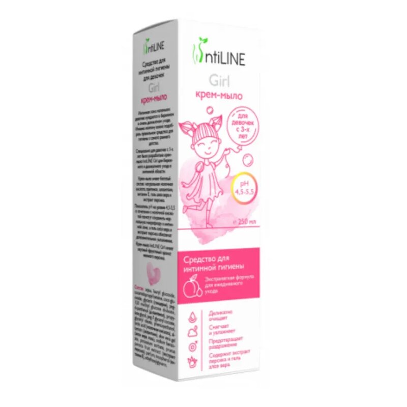Крем-мыло ИнтиЛайн Гёрл для интимн гигиены для девочек с 3 лет 250 мл x1