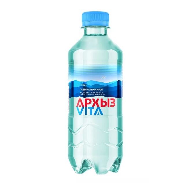Вода Архыз Vita минеральная газированная 0,33 л