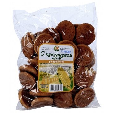 Печенье сдобное с кукурузной мукой на фруктозе 350 г