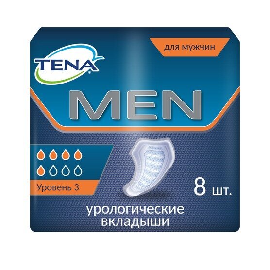 Урологические прокладки для мужчин TENA Men уровень 3 8 шт.