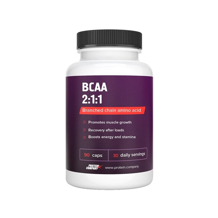 Аминокислоты Протеин Компани (Protein company) BCAA 2:1:1 капсулы 90 шт.