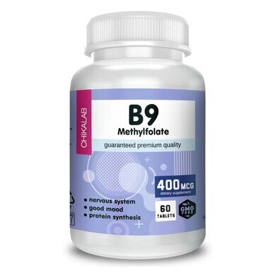 Chikalab таблетки витамин в9 метилфолат 60 шт. бад