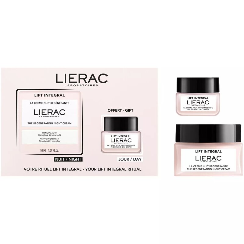 Набор для лица Lierac lift integral: крем-лифтинг ночной 50мл+крем лифтинг дневной укрепляющий 20мл