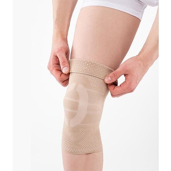 Бандаж Habic support stick на коленный сустав с силиконом и ребрами жесткости бежевый размер 3
