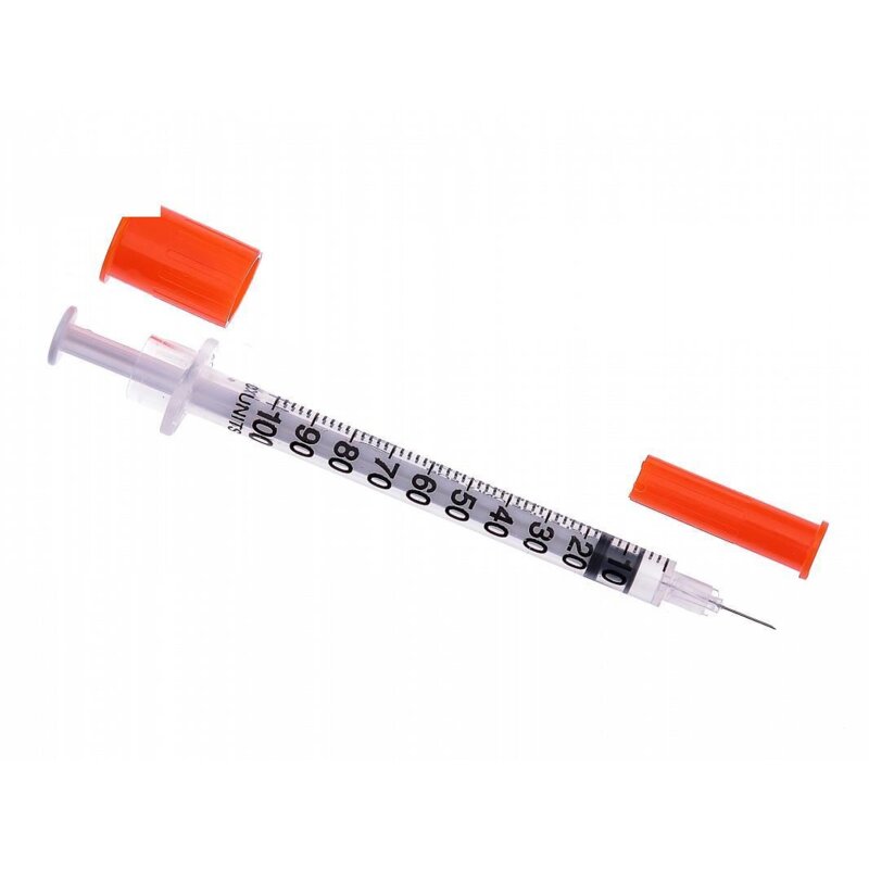 Шприц трехкомпонентный инсулиновый SFM 0,5 мл u-100 c иглой 30g 10 шт.