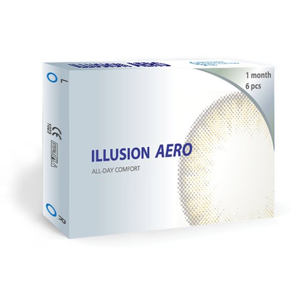 Линзы контактные Lllusion Aero на месяц -2.50/8.6/14.2 6 шт.