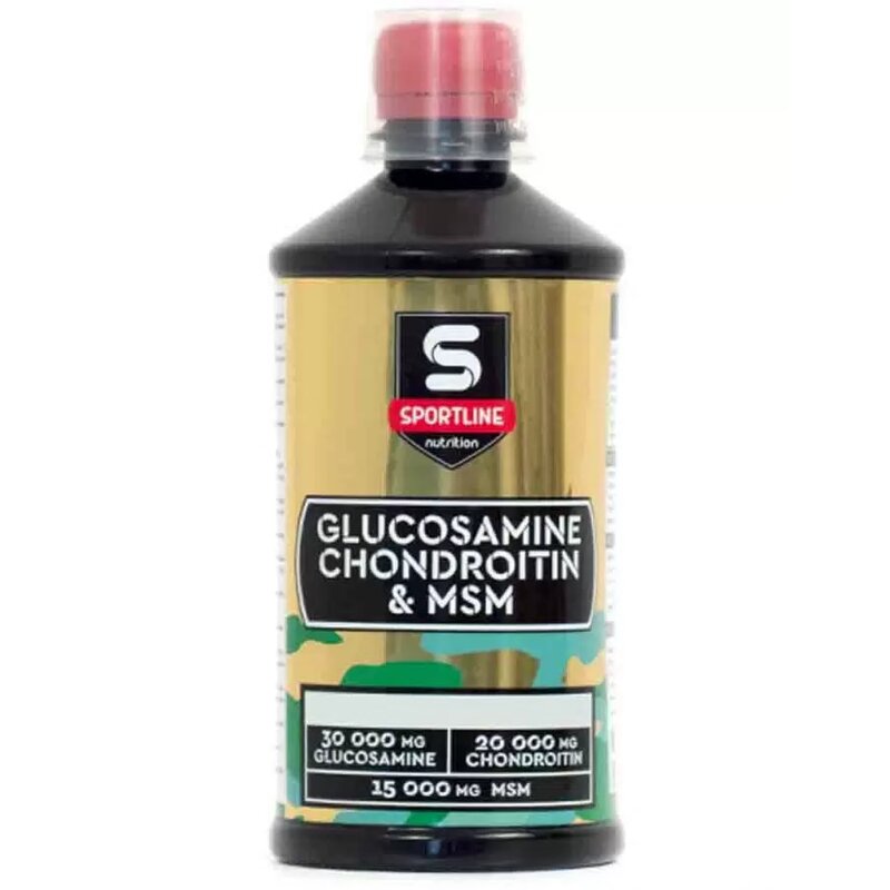 Витамины SportLine Glucosamine & Chondroitin & MSM яблоко 500 мл