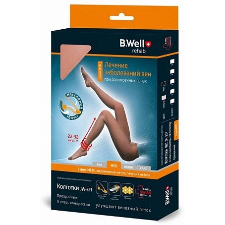Колготки компрессионные B.Well Med JW-321 2 класс Nero р.2