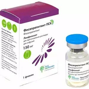 Фосапрепитант ПСК лиофилизат для приготовления раствора для в/в инфузии 150 мг
