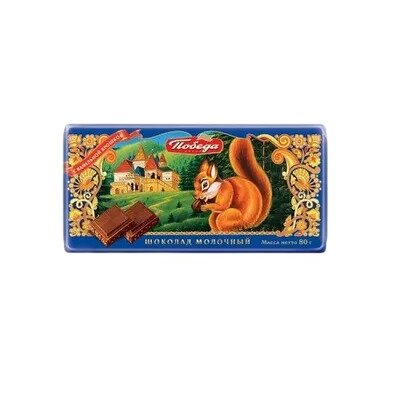 Шоколад молочный Победа вкуса с вафельной крошкой 80 г