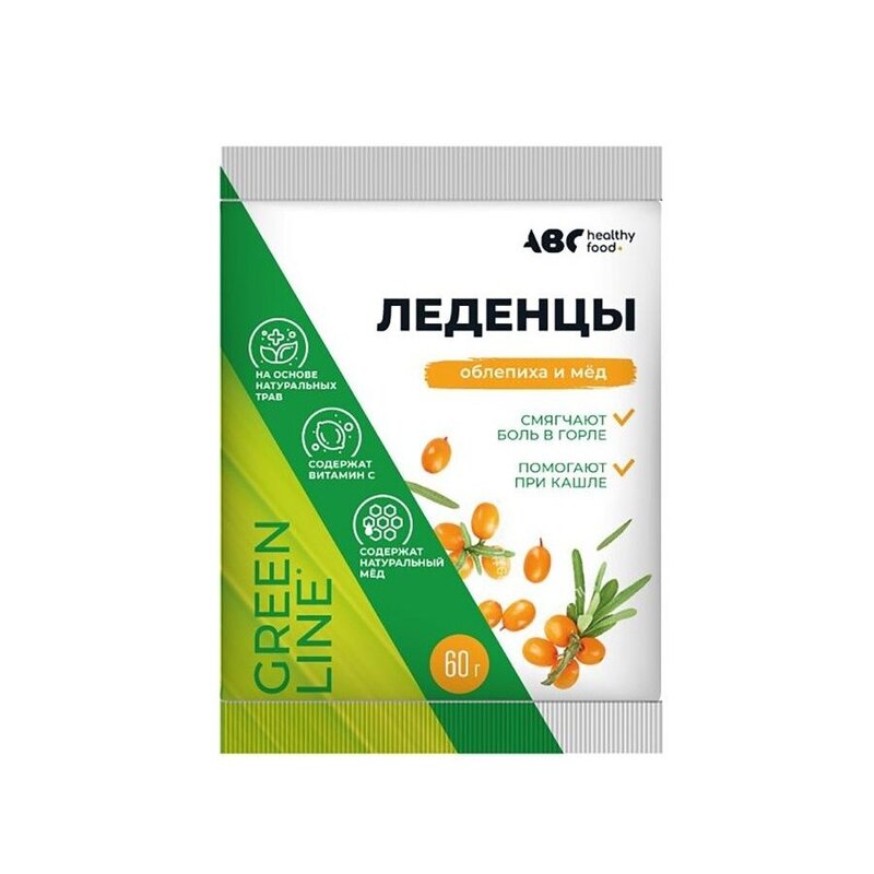 Карамель леденцовая ABC healthy food с вит.c облепиха мед 60 г